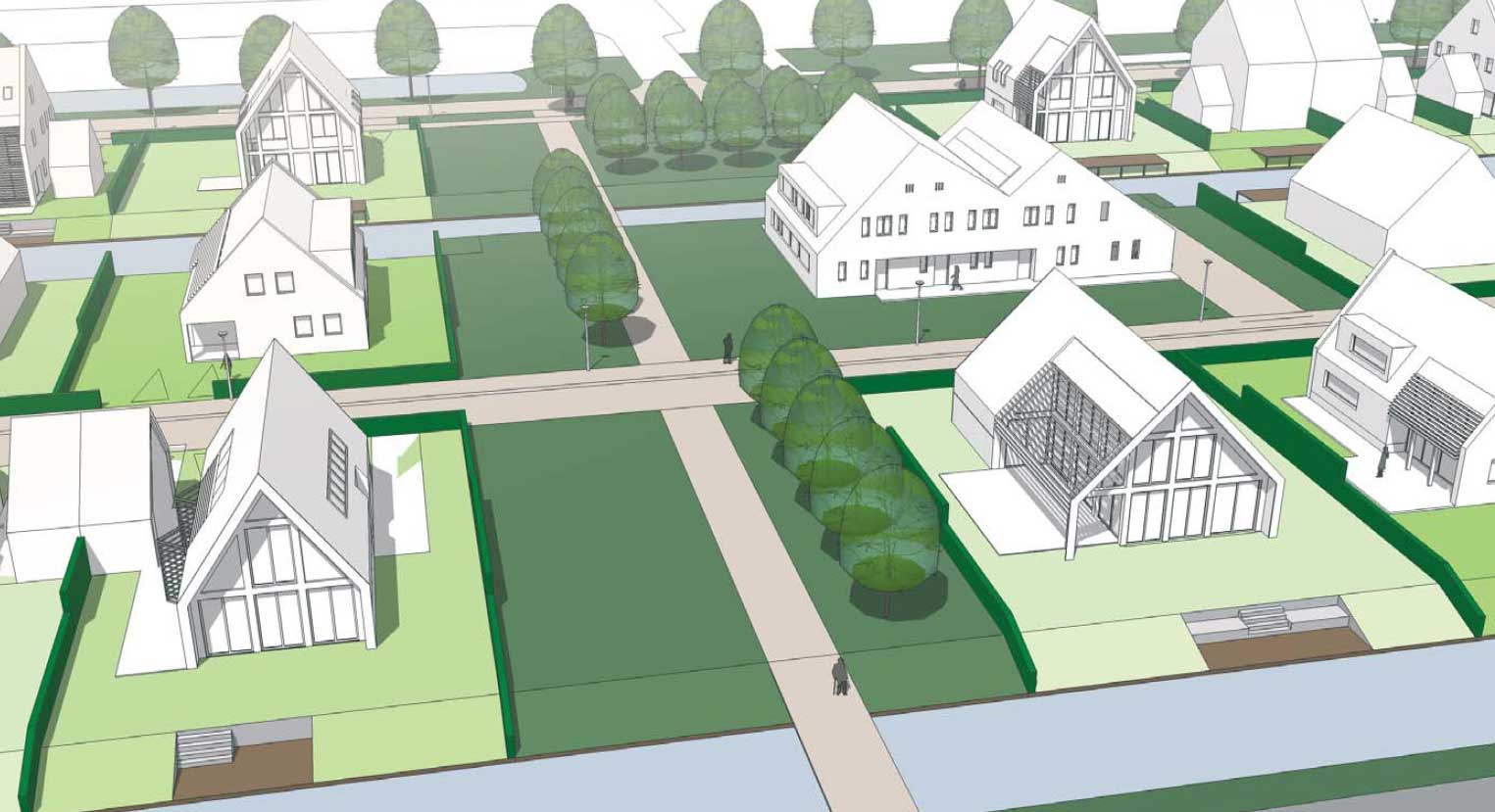 impressie groenstructuur - woonwijk De Wadde Plasweg Waddinxveen