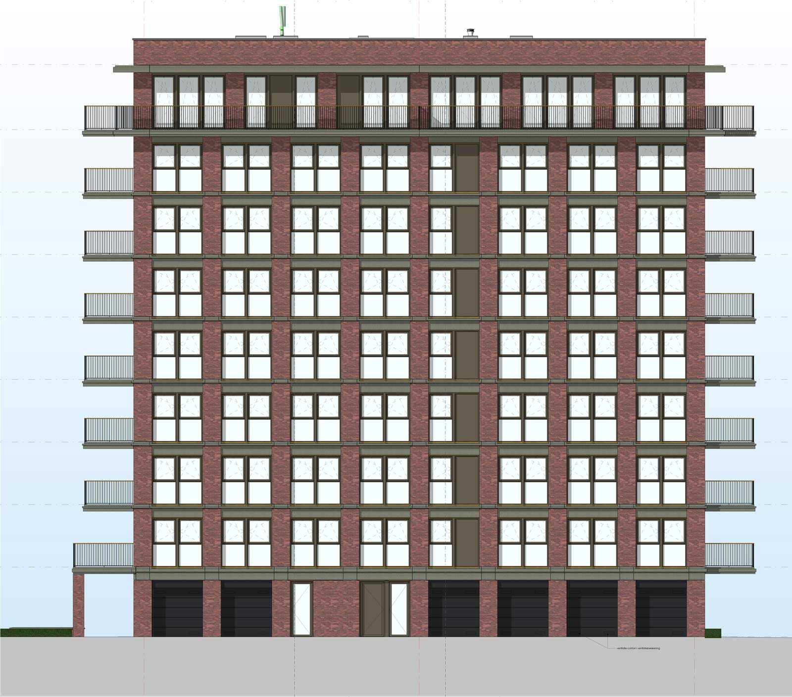 Ede residentie Enka appartementencomplex -Achtergevel