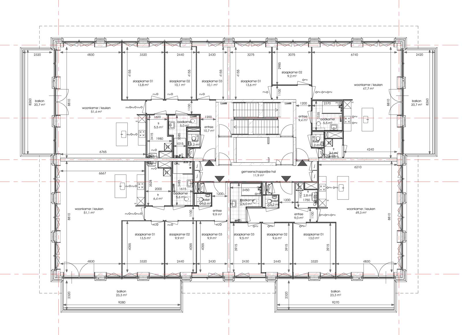 Ede residentie Enka appartementencomplex - Zevende verdieping