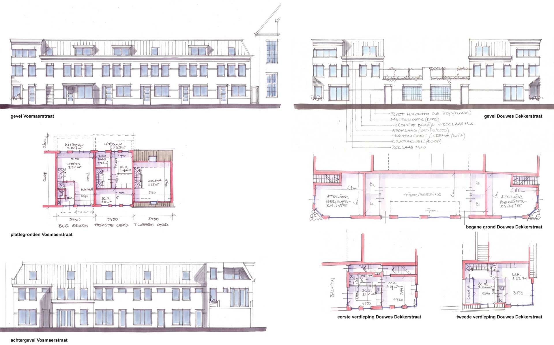 Utrecht De Novelle stadswoningen - Schetsontwerp