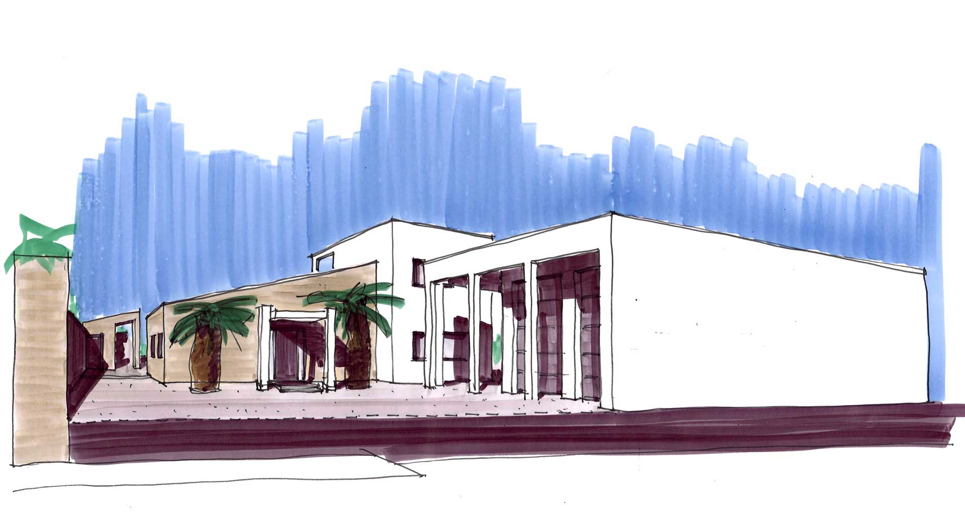 beachvilla strandhuis Spanje - Perspectief voorzijde