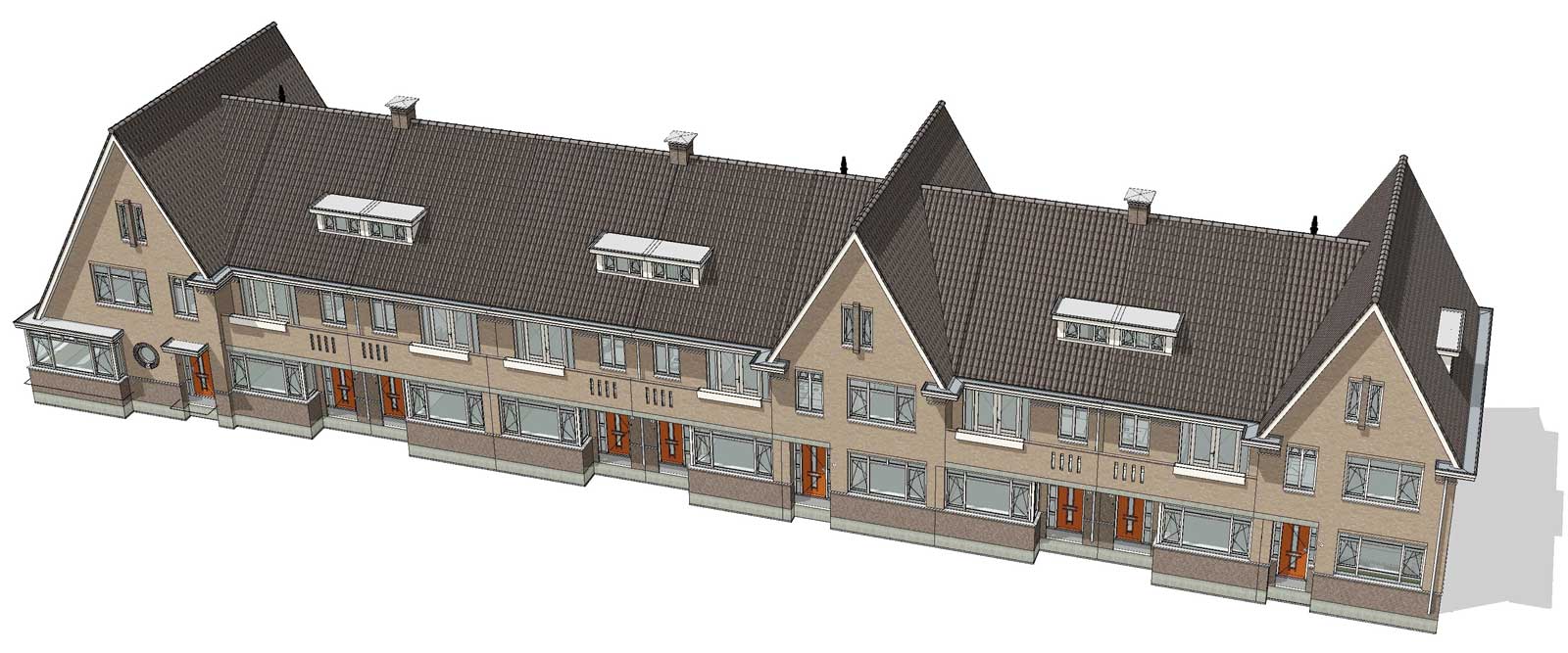 isometrie BIM model blok 6 - De Jonge Veenen Moerkapelle