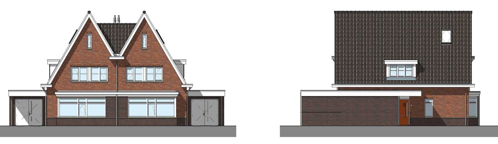 gevelaanzicht type C1 - De Jonge Veenen 2 Moerkapelle