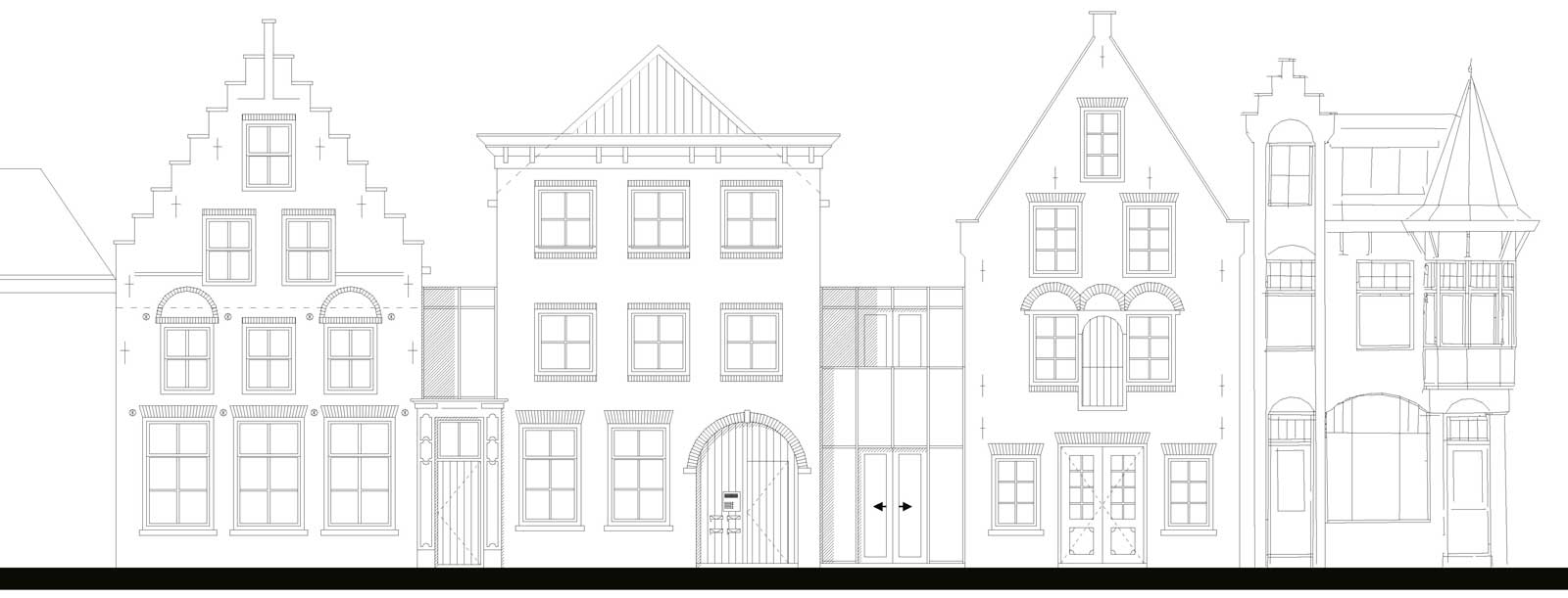 gevelaanzicht - rijksmonument winkel met stadsappartementen Weerwal Purmerend