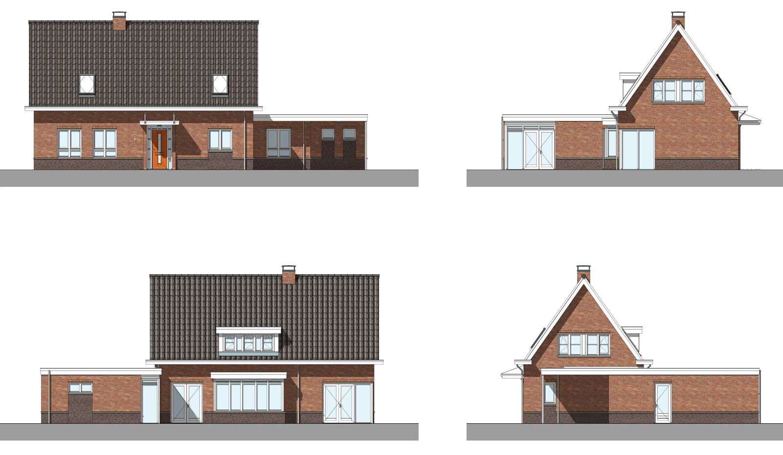 gevelaanzichten particuliere woning Moerkapelle