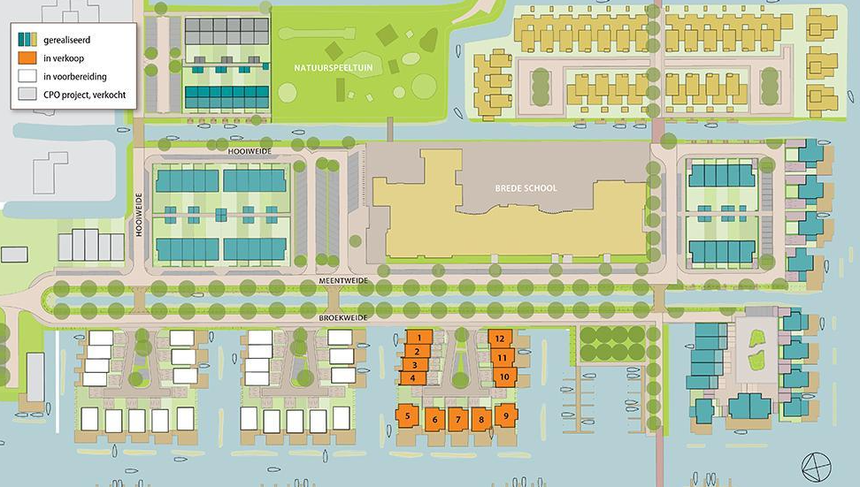 eerste paal Oude Tol eiland 2 te Reeuwijk - fasering Oude Tol