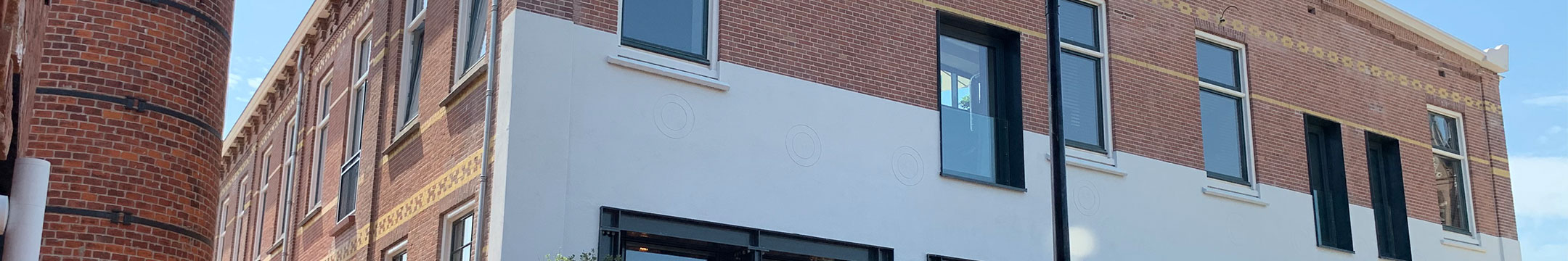 Gevel monument de Wasserij in Woerden transformatie header