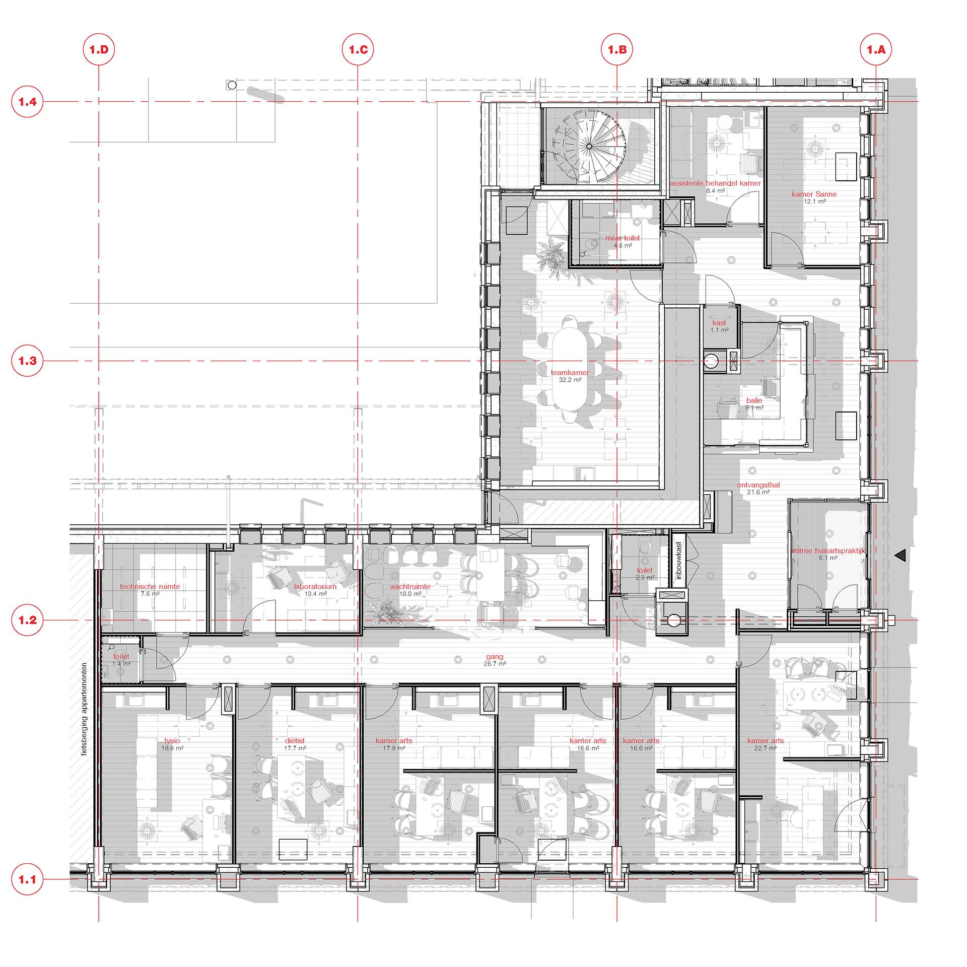 Huisartsenpraktijk Haringlocatie Delft plattegrond