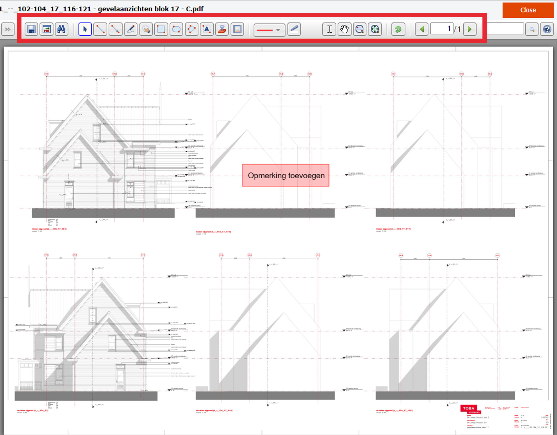 Toba architecten info exchange portaal newforma markup sessions