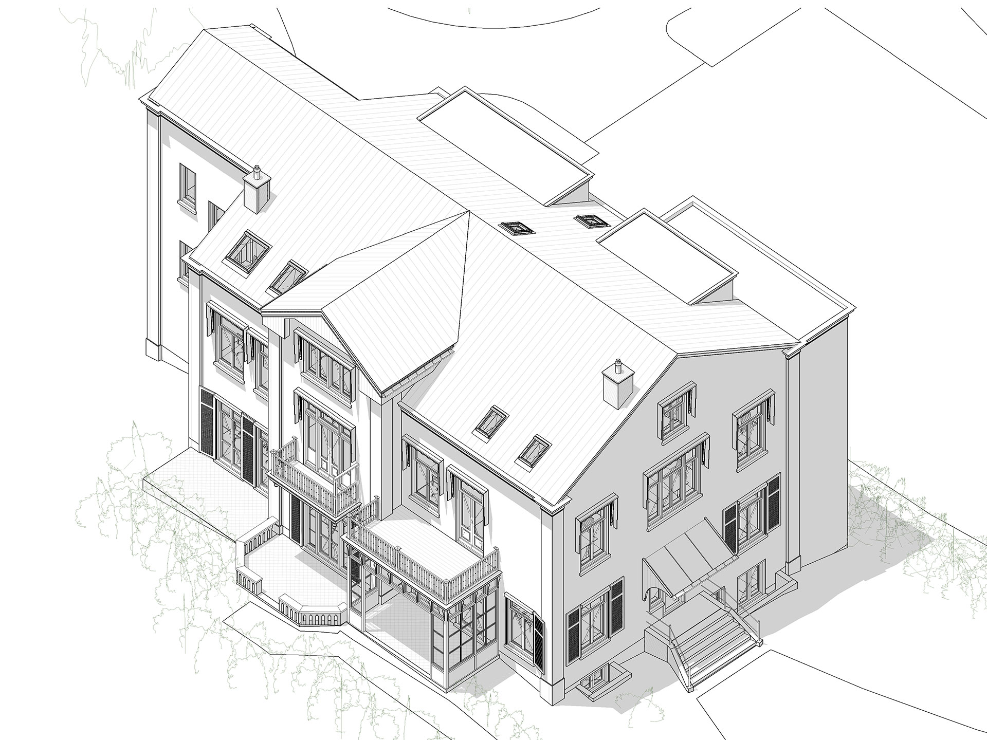 Landgoed Beukenhorst Driebergen isometrie dak