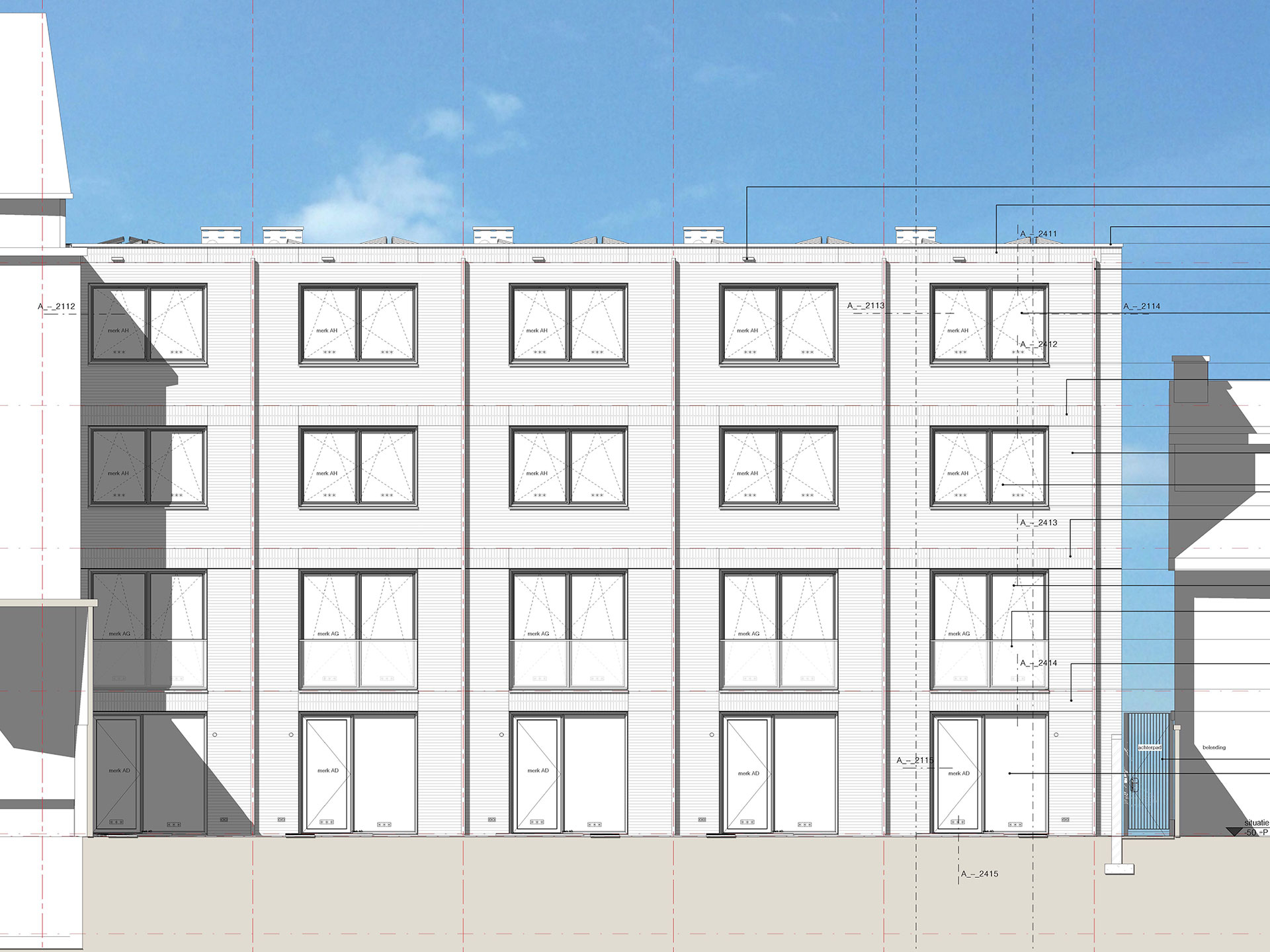 Herontwikkeling Oudenoord Utrecht 330 aanzicht achtergevel