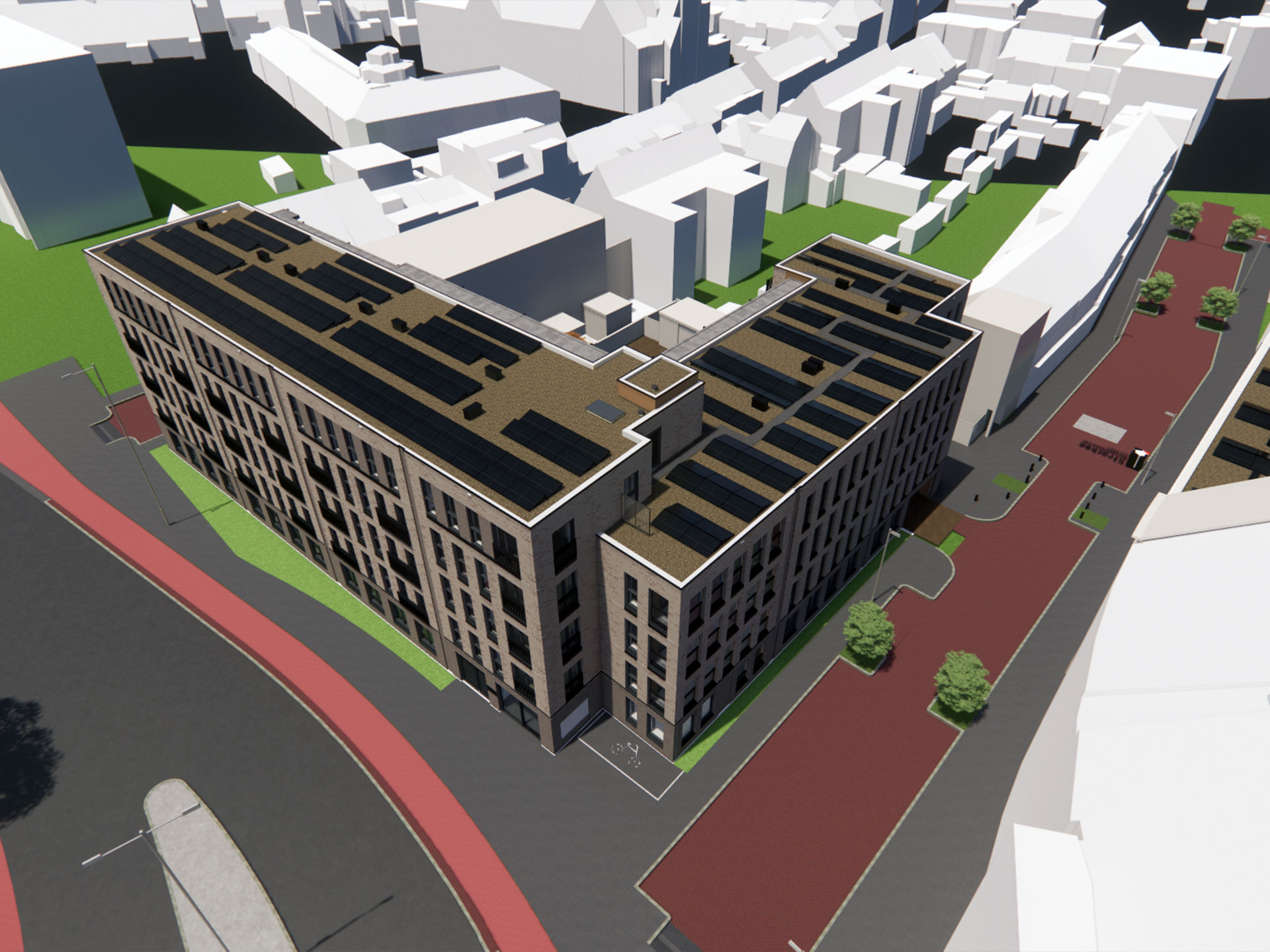 Herontwikkeling Oudenoord Utrecht Stroomstraat 10 perspectief vogelvlucht