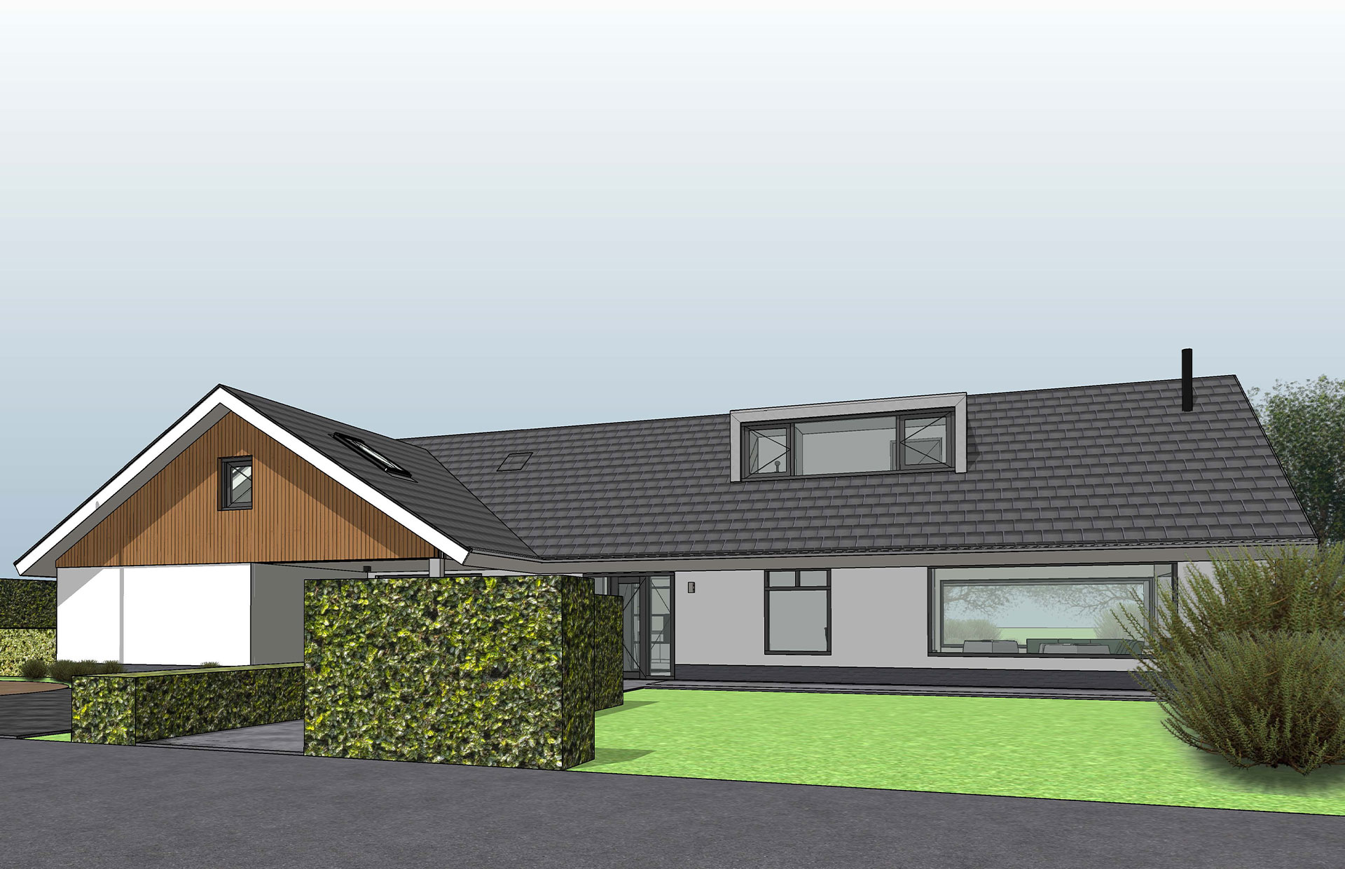 Gerealiseerde transformatie energieneutrale villa Dirk Bavolaan Bodegraven in perspectief