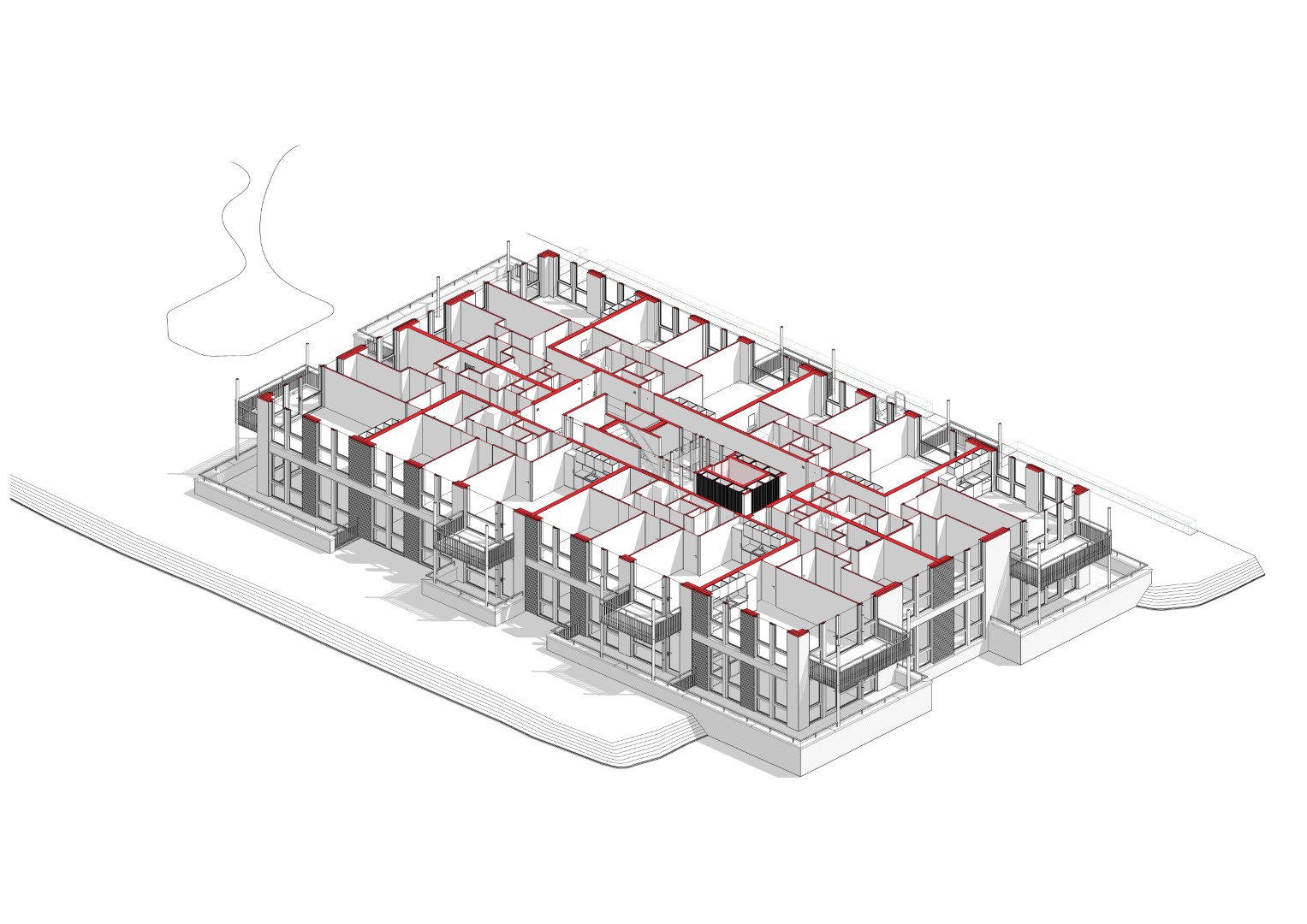 Woongebouw woonpartners Moerkapelle isometrie