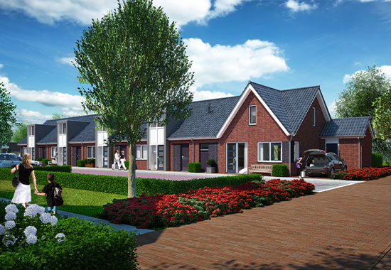5 terraswoningen Wijde Wiericke